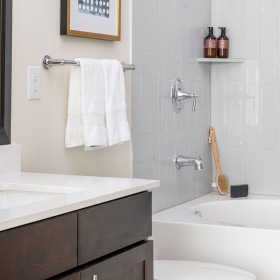 Bathroom  Spacious bathroom at Sterling at Oak Hills apartments in San Antonio, TX