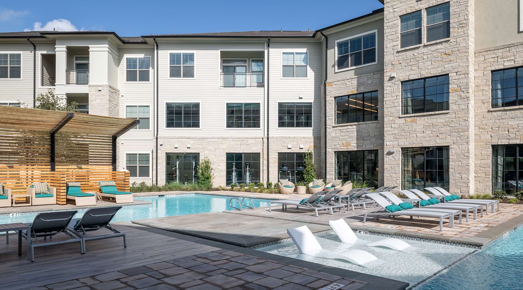 Swimming Pool  Large sparkling pool at the Sterling at Oak Hills apartments in Medical Center, San Antonio, TX